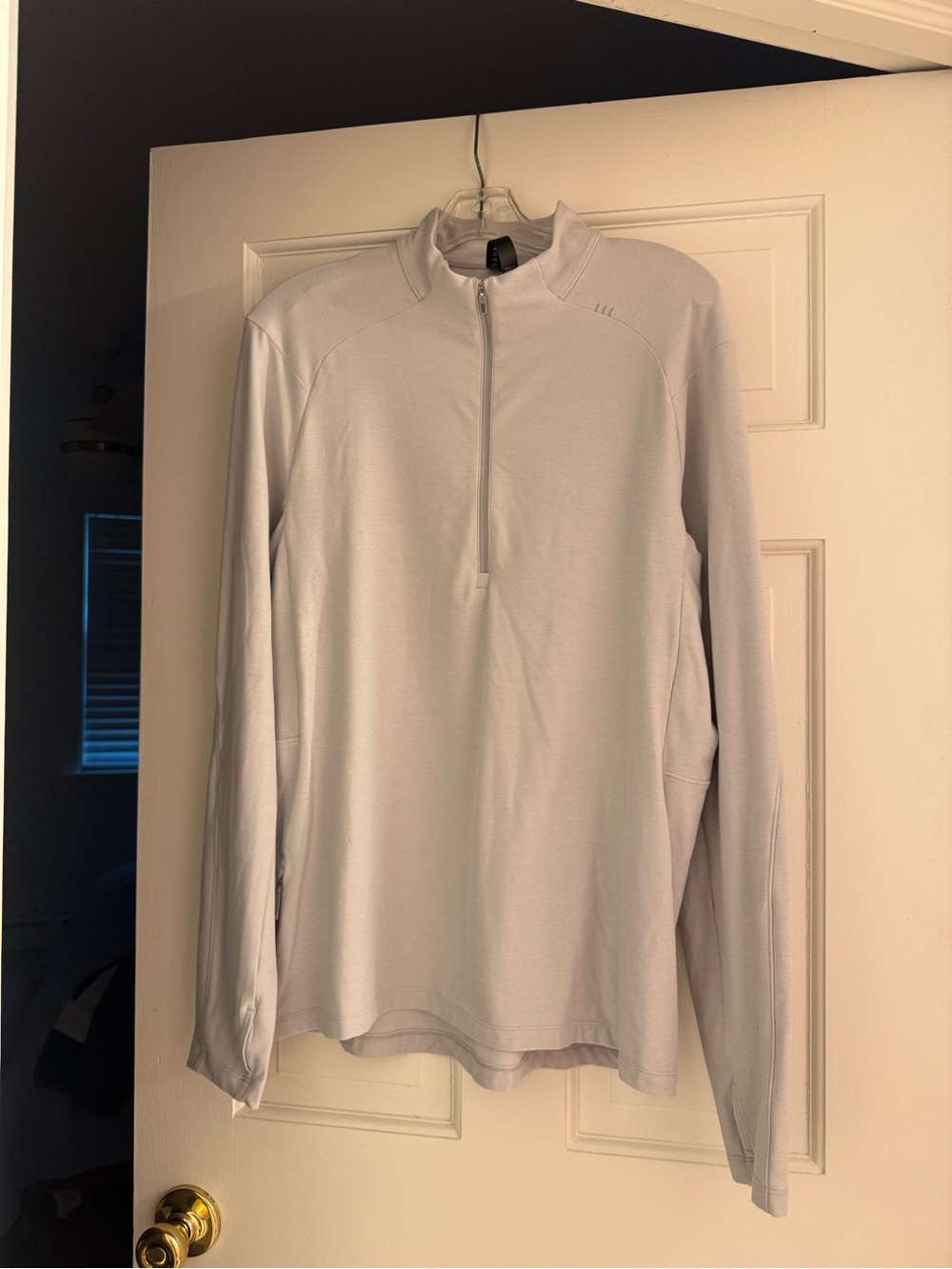 Light Gray Lululemon Quarter-Zip Pullover